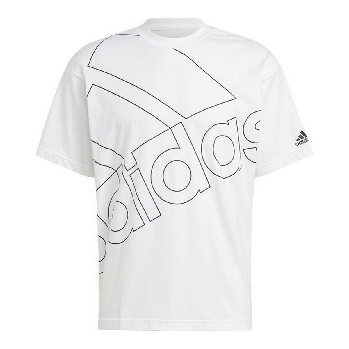 Adidas Heren-T-Shirt Met Korte Mouwen Adidas Giant Logo Wit