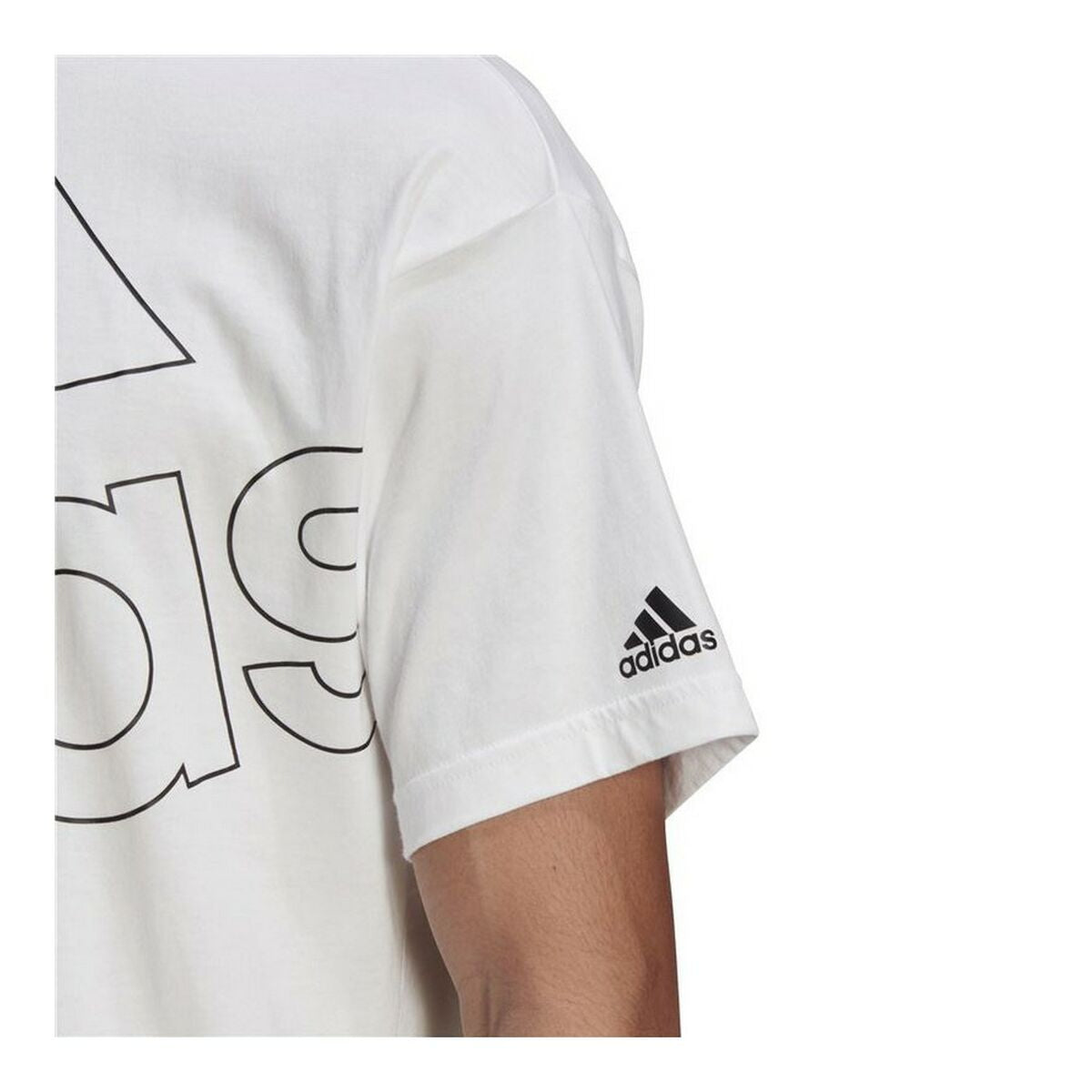 Adidas Heren-T-Shirt Met Korte Mouwen Adidas Giant Logo Wit