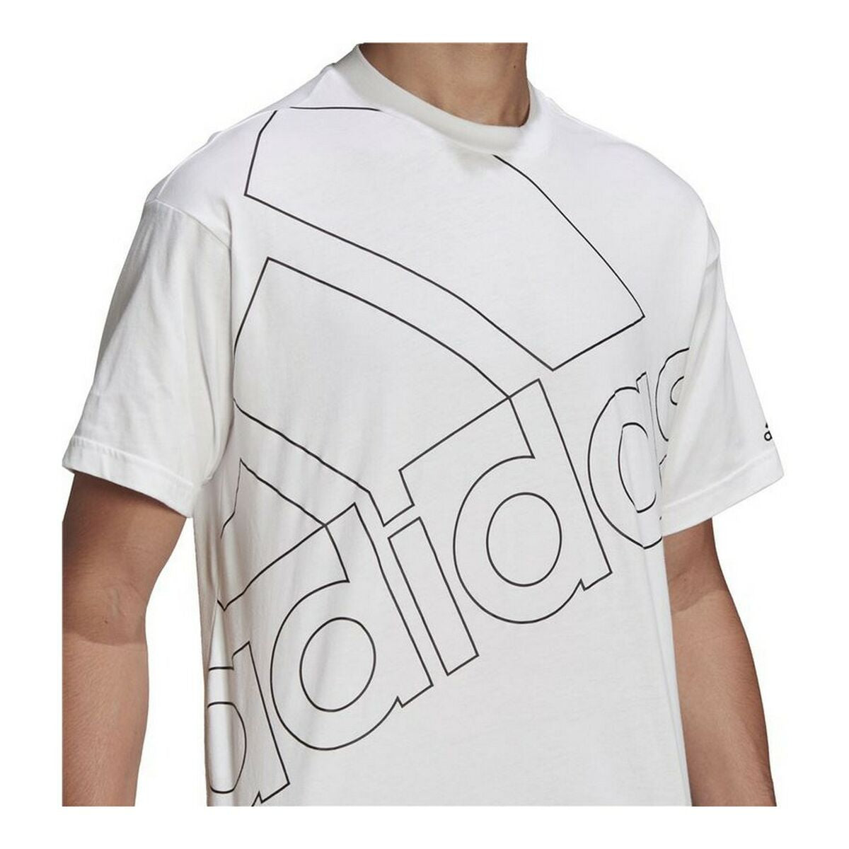 Adidas Heren-T-Shirt Met Korte Mouwen Adidas Giant Logo Wit