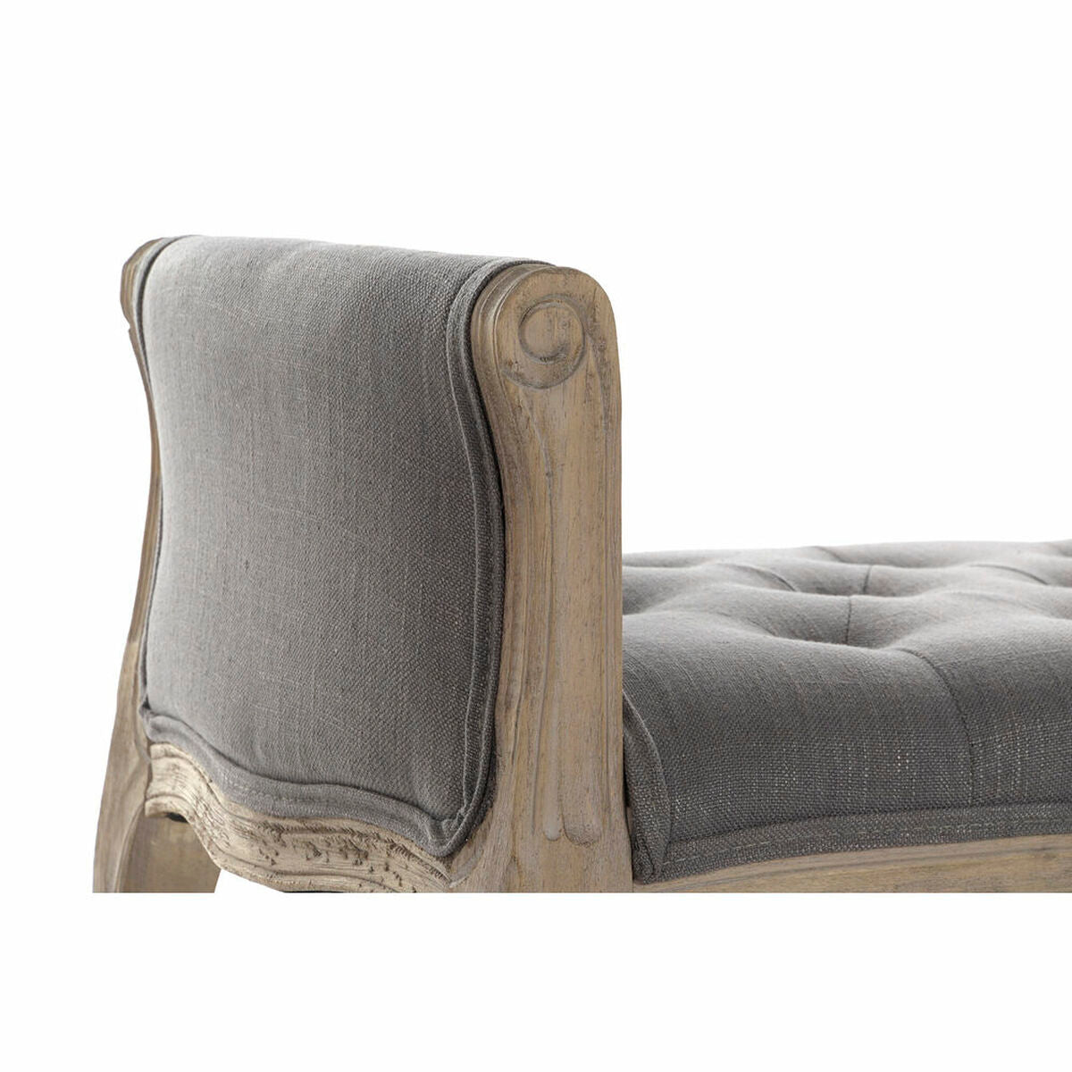 Dkd Home Decor Kruk Dkd Home Decor   Natuurlijk Donker Grijs Rubberwood Canvas 109 X 44,5 X 60 Cm