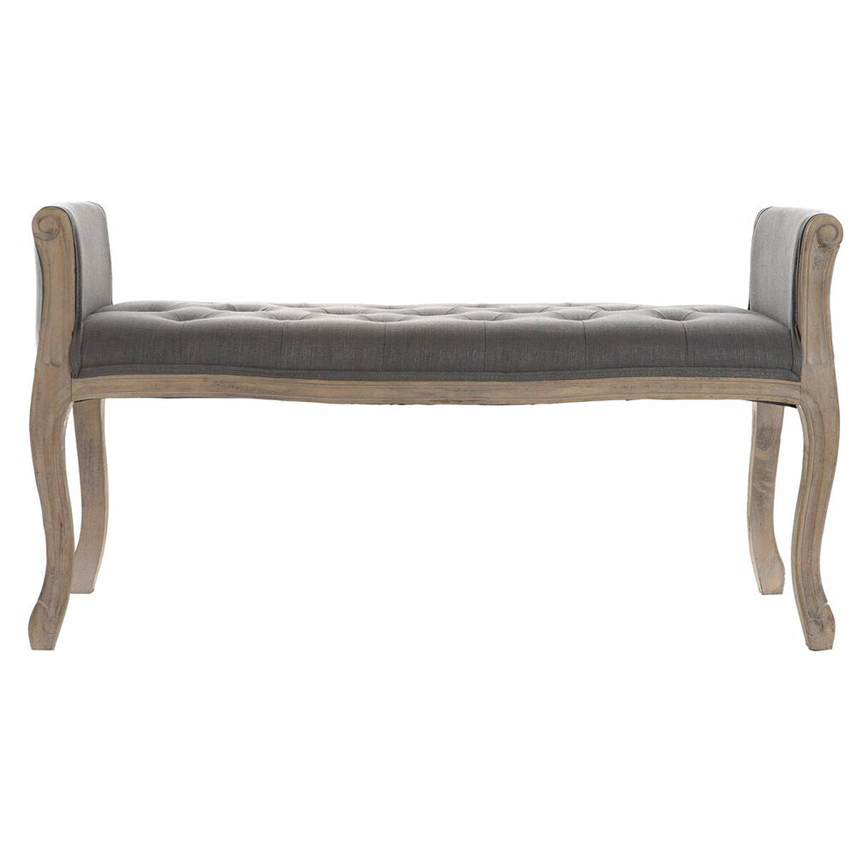 Dkd Home Decor Kruk Dkd Home Decor   Natuurlijk Donker Grijs Rubberwood Canvas 109 X 44,5 X 60 Cm