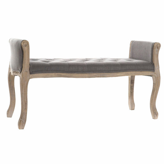 Dkd Home Decor Kruk Dkd Home Decor   Natuurlijk Donker Grijs Rubberwood Canvas 109 X 44,5 X 60 Cm