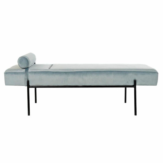 Dkd Home Decor Chaise Longue Sofa Dkd Home Decor Zwart Hemelsblauw Metaal 140 X 59 X 42 Cm