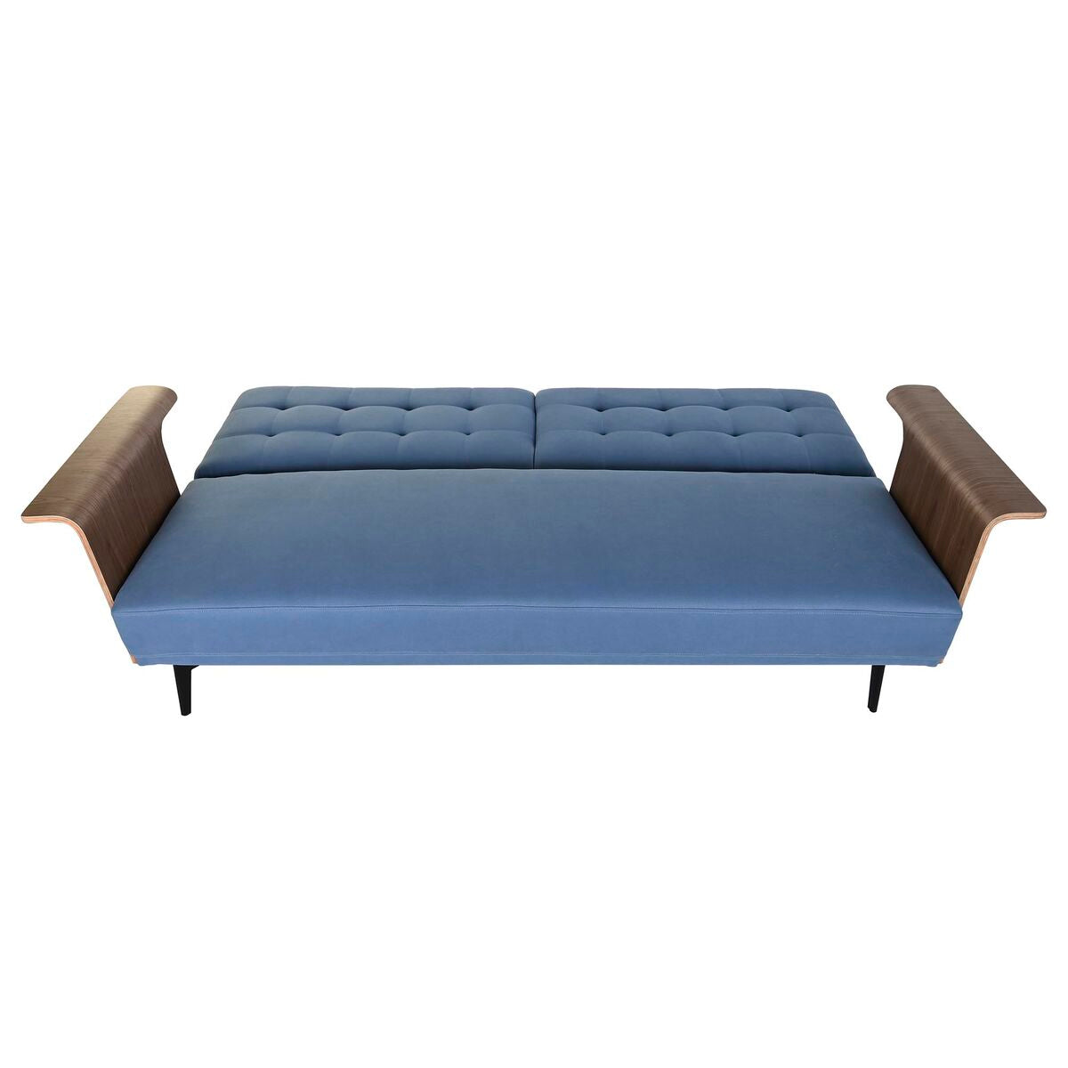 Dkd Home Decor Slaapbank Dkd Home Decor Zwart Blauw Metaal Bruin Polyester Eucalyptushout (203 X 87 X 81 Cm)