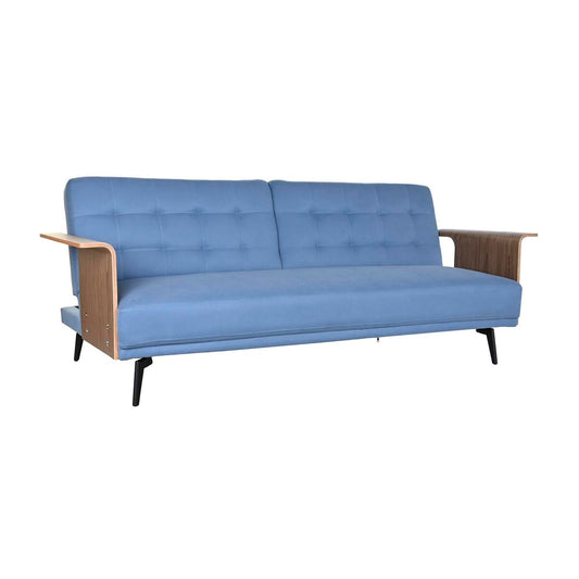 Dkd Home Decor Slaapbank Dkd Home Decor Zwart Blauw Metaal Bruin Polyester Eucalyptushout (203 X 87 X 81 Cm)