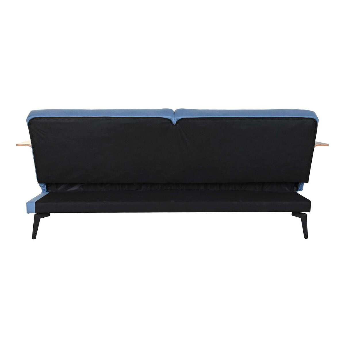 Dkd Home Decor Slaapbank Dkd Home Decor Zwart Blauw Metaal Bruin Polyester Eucalyptushout (203 X 87 X 81 Cm)