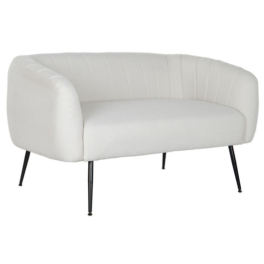 Dkd Home Decor Sofa Dkd Home Decor Zwart Greige Schuim Hout Metaal Fluweel Scandi 129 X 75 X 73 Cm