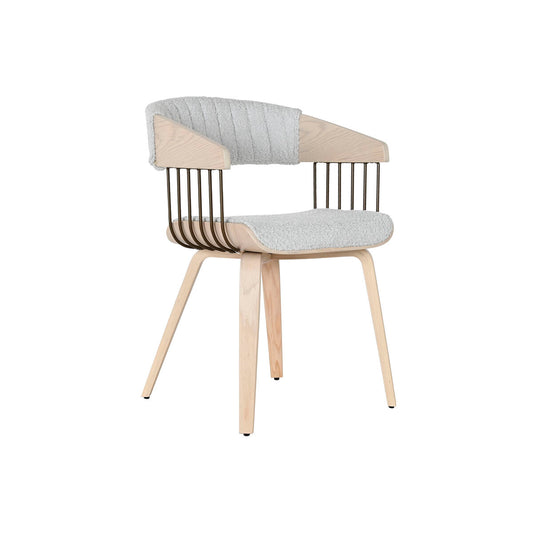 Home Esprit Keukenstoel Home Esprit Grijs Polyester Hout 51 X 55 X 76,5 Cm
