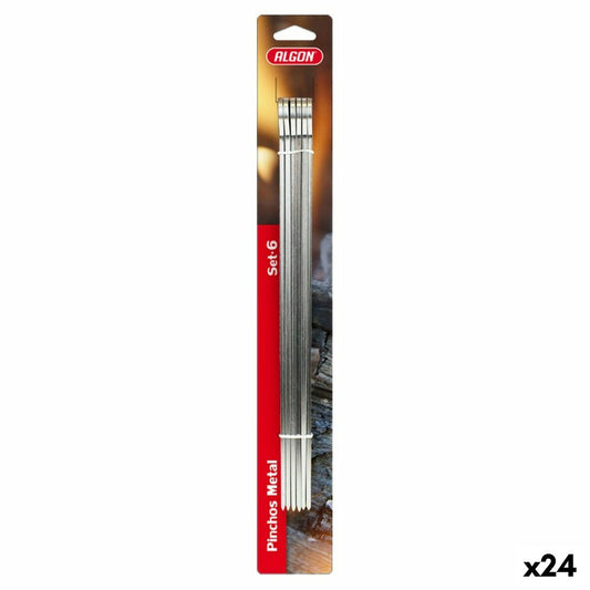 Algon Barbecuespiesset Algon Metaal 6 Onderdelen (24 Stuks) (33 Cm X 4 Mm)