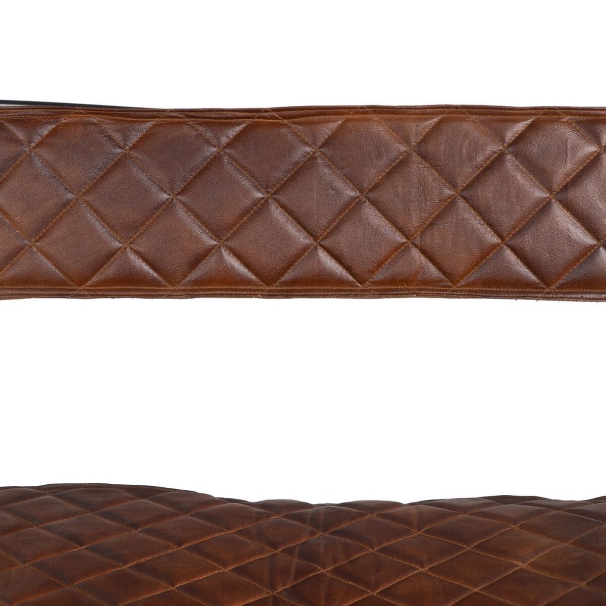 Bigbuy Home Keukenstoel Bruin Zwart Leer Ijzer 76 X 75 X 89 Cm