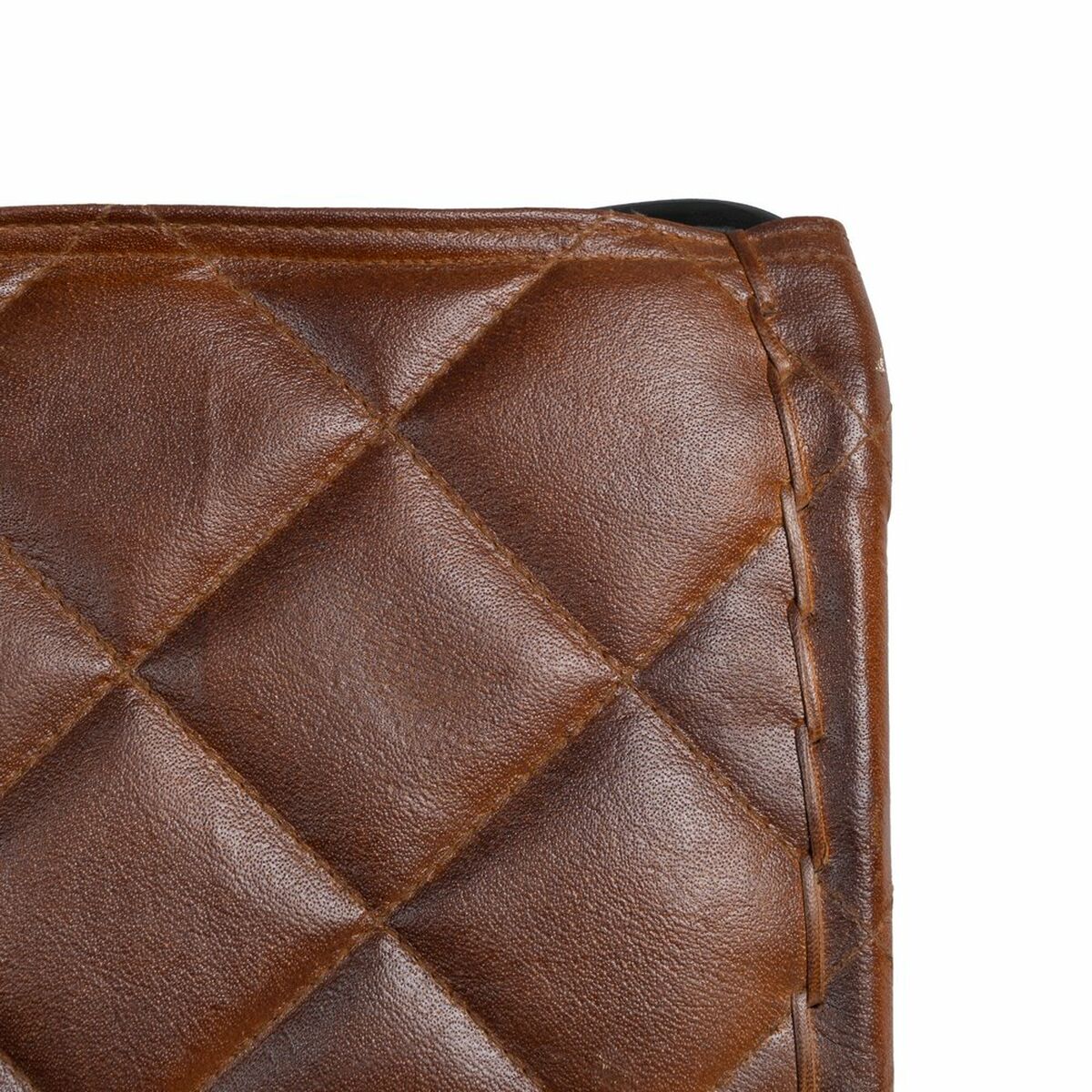 Bigbuy Home Keukenstoel Bruin Zwart Leer Ijzer 76 X 75 X 89 Cm