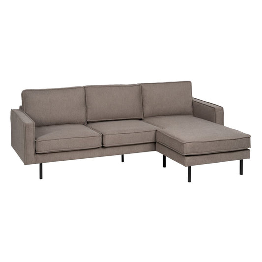 Bigbuy Home Chaise Longue Sofa Taupe 235 X 155 X 87 Cm