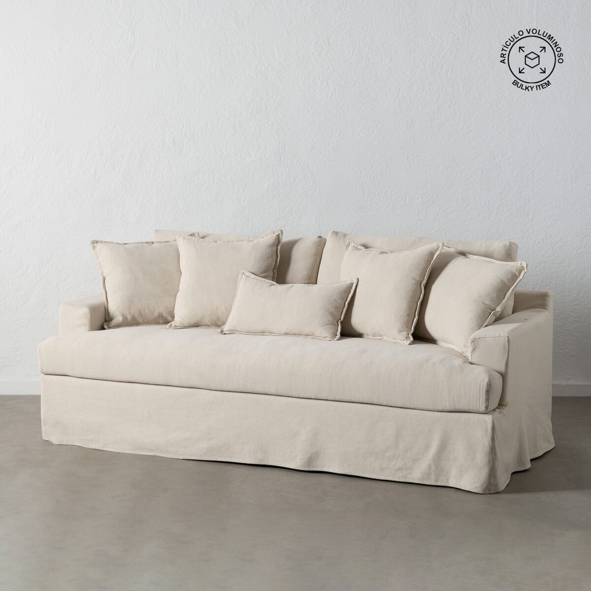 Bigbuy Home Sofa Zwart Crème 215 X 94 X 94 Cm