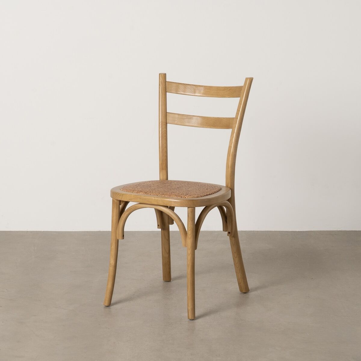 Bigbuy Home Keukenstoel Natuurlijk Rotan Elmhout 45 X 54 X 88,5 Cm