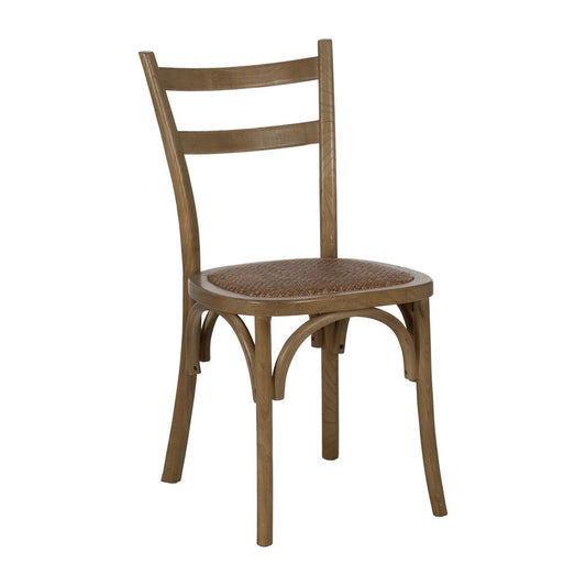 Bigbuy Home Keukenstoel Natuurlijk Rotan Elmhout 45 X 54 X 88,5 Cm