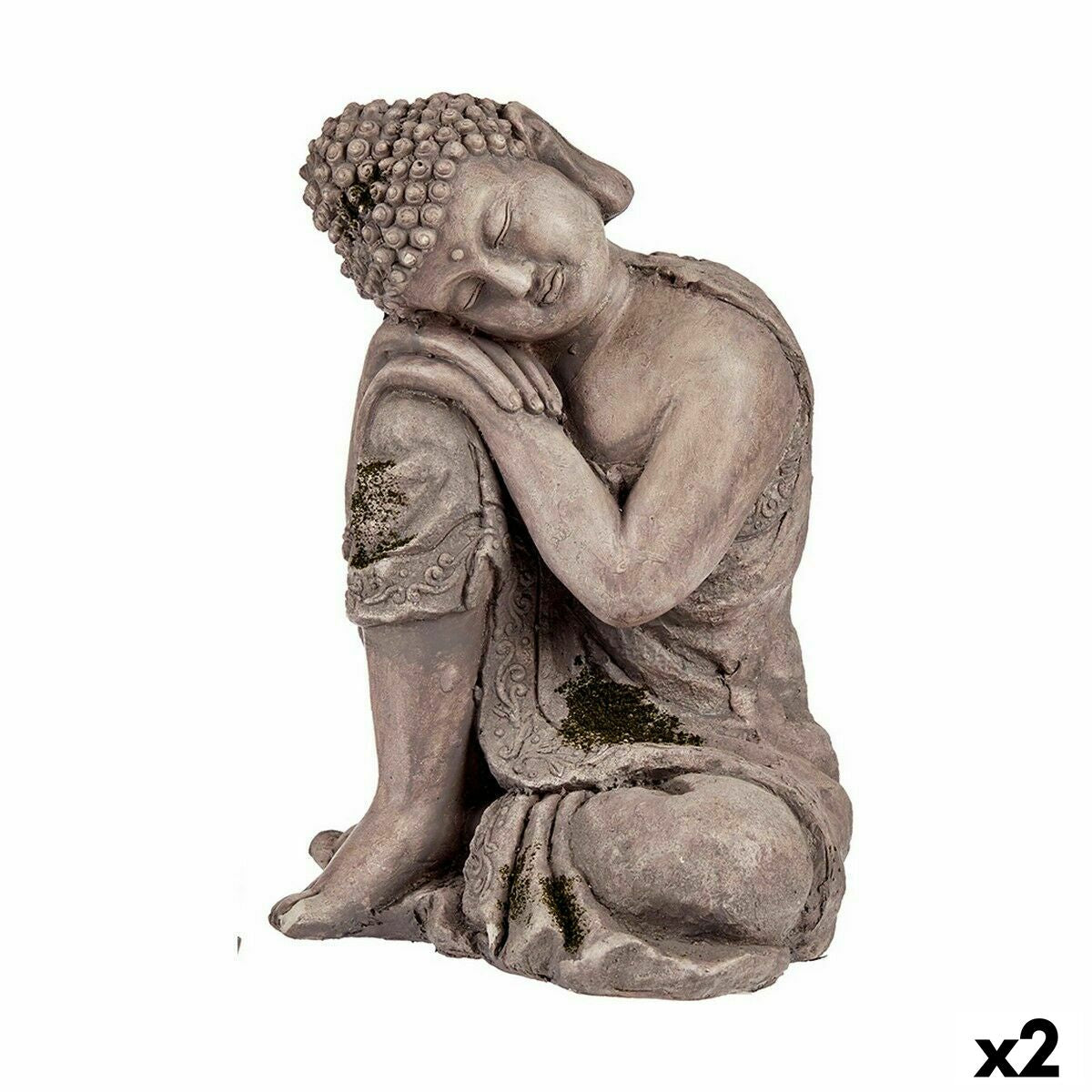 Ibergarden Decoratief Tuinfiguur Ibergarden Cc20447 Polyresin Boeddha 23 X 34 X 28 Cm (2 Stuks)